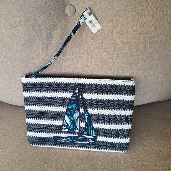 NWT Vera Bradley Straw wristlet, pattern Shore Enough - Picture 6 of 7